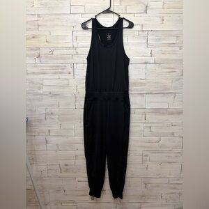 Sweaty Betty black jumper jumpsuit one piece soft stretch sleeveless medium